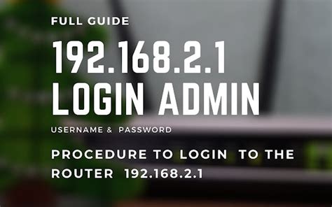 190.168.2.1 admin.